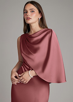 Azazie Darby Abiti da Damigella Abito Sirena in Raso Elasticizzato Plissettato Ametista image3