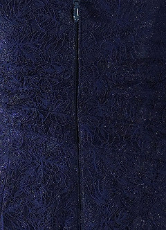 Upstudio Clifton Vendita Finale Abito Sirena in Pizzo Plissettato Marino Scuro image8