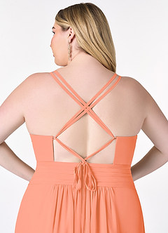 Azazie Farren Bridesmaid Dresses Sunset A-Line Pleated Chiffon Convertible Dress image13