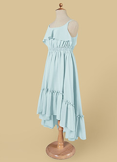 Azazie Karmen Flower Girl Dresses Mist A-Line Ruched Chiffon Dress image8