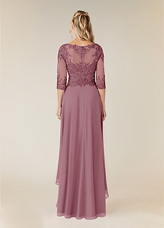 Azazie Monza Abiti per la Madre della Sposa Abito A-Line in Chiffon Pizzo Vintage Malva image3