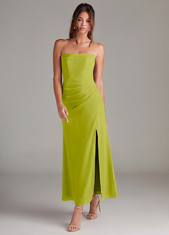 Azazie Leonis Bridesmaid Dresses Lemongrass Mermaid Strapless Chiffon Convertible Dress image7