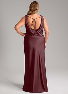 Azazie Rylina Vestidos de damas de honor Vestido de Sangrado de Satén Elástico de Corte Sirena image8