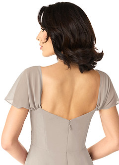 Azazie Tancie Bridesmaid Dresses Frost A-Line Off the Shoulder Chiffon Convertible Dress image5