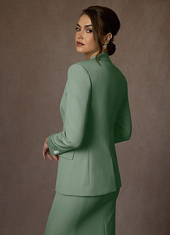 front Kennedy Matcha Completo giacca elasticizzata strutturata e abito elegante