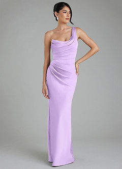 Azazie Sabrina Robes de demoiselle d'honneur Robe Sirène en Satin extensible Corset Lilas image7