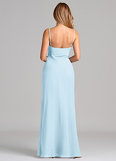 Azazie Tianna 신부 들러리 드레스 쉬스 쉬폰 바닥 길이 드레스 image2