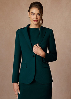 front Kennedy Pine Structured Stretch Blazer