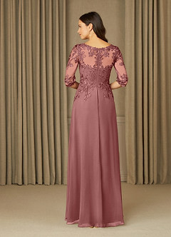 Azazie Dorella Mother of the Bride Dresses Desert Rose A-Line Lace Chiffon Dress image2