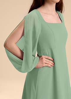 Azazie Bondi Junior Jurk van Chiffon met A-Lijn Blouson Matcha image8