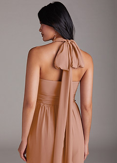 Azazie Lamara Robes de demoiselle d'honneur Combinaison Convertible en Mousseline de soie Épaule décolletée Champagne Rosé image10