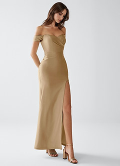 Abito Maxi Champagne Scuro Crala image5