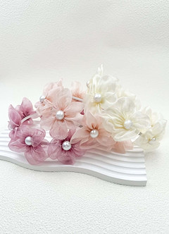 front Girls Mesh Flower Headband