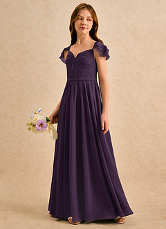 Azazie Meimei Girls Formal Flower Girl Klänningar Klä A-Line i Chiffong Plisserad image5