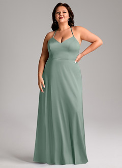 Azazie Mei Vestidos para Prova em Casa Vestido Preto de Cetim elástico de Linha A image7