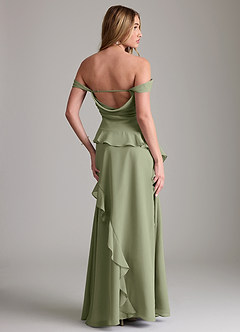 Azazie Sloane Bridesmaid Dresses Pistachio A-Line Sweetheart Neckline Chiffon Dress image7