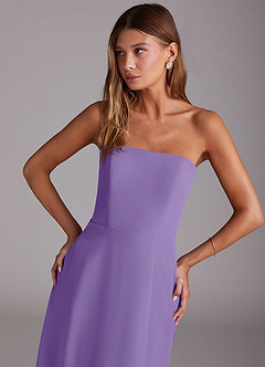 Azazie Wren Bridesmaid Dresses Tahiti A-Line Side Slit Chiffon Convertible Dress image5