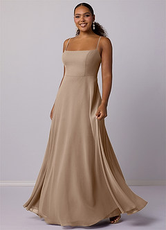Barbie ♥ Azazie Bridesmaid Dresses Taupe A-Line Chiffon Dress image5