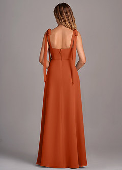 Azazie Debra Bridesmaid Dresses Burnt Orange A-Line with Pockets Chiffon Convertible Dress image9