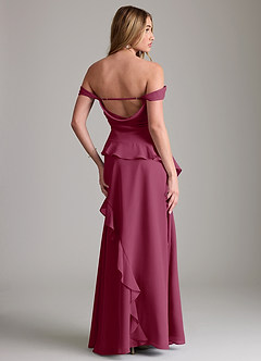 Azazie Sloane Bridesmaid Dresses Mulberry A-Line Sweetheart Neckline Chiffon Dress image7