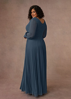 Azazie Zina Mother of the Bride Dresses Neptune A-Line Pleated Chiffon Dress image10
