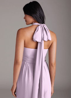 Azazie Lamara Robes de demoiselle d'honneur Combinaison Convertible en Mousseline de soie Épaule décolletée Frostiges Flieder image10