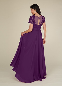 Azazie Annette Abiti per la Madre della Sposa Abito A-Line in Chiffon Pizzo Uva image2