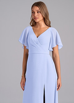 Azazie Ambrosia Bridesmaid Dresses Lavender A-Line Pleated Chiffon Dress image7