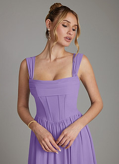 Azazie Caterina Bridesmaid Dresses Tahiti A-Line Corset Chiffon Dress image3