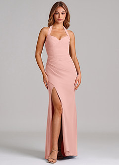 Azazie Emeria Suknie dla druhen Syrena Dekolt w kształcie serca Szyfon Do ziemi Sukienka image3