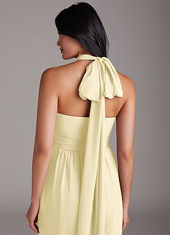 Azazie Lamara Jurken voor bruidsmeisjes Converteerbaar Jumpsuit van Chiffon Off the Shoulder Citroensorbet image10