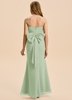 Azazie Amelia Junior Dusty Sage Mermaid Pleated Chiffon Dress image2
