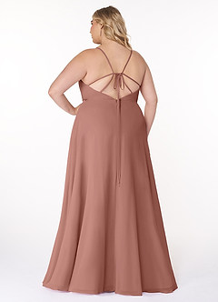 Azazie Everleigh Bridesmaid Dresses Cedar Rose A-Line Sweetheart Pleated Chiffon Dress image9