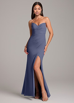 Azazie Yola Bridesmaid Dresses Stormy Mermaid Strapless Chiffon Convertible Dress image1