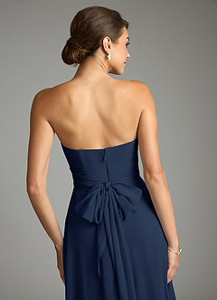 Azazie Tamira Suknie dla druhen Linia A Pofałdowany Szyfon Do ziemi Sukienka image5