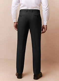 front Owen Black Lightweight Tailored Dress Pants