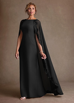 Azazie Artemisia Klänningar till brudens mor Klä Tubklänning i Chiffong Spets Svart image4