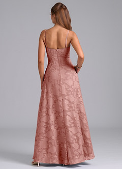Azazie Stasy Bridesmaid Dresses Rosette A-Line Sweetheart Neckline Floral Burnout Dress image2