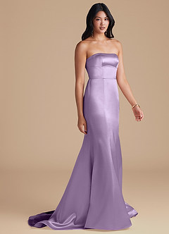 Azazie Aura Robes de demoiselle d'honneur Robe Sirène Convertible en Satiné métallisé Lilas image5