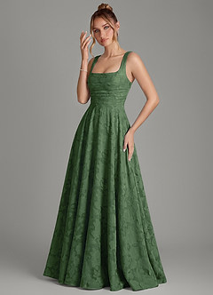 Azazie Azaria Brautjungfernkleider A-Linie Korsett Blumen-Burnout Kleid Eukalyptus image3