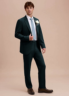 front Ethan Navy Blue Refined Weave Suit Jacket