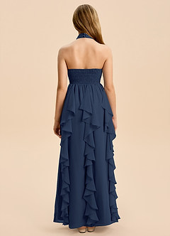 Azazie Daisy Junior Dark Navy A-Line Chiffon Dress image2