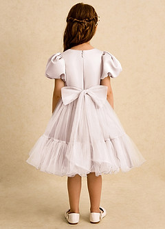 Azazie Cocoa vestidos de niña de las flores Vestido de Pétalo De Rosa de Tul de Princesa con Plisado image6