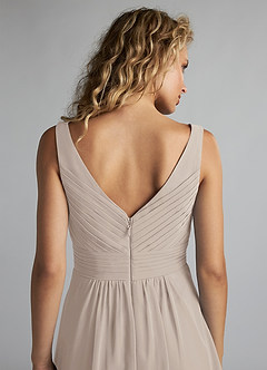 Azazie Grace Bridesmaid Dresses Frost A-Line Pleated Chiffon Dress image6