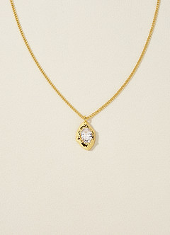 front Gesmolten Bezel Kristallen Hanger Ketting