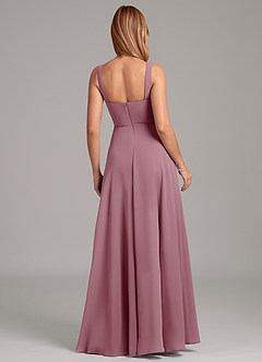 Azazie Shaude Bridesmaid Dresses Vintage Mauve A-Line Pleated Chiffon Dress image2