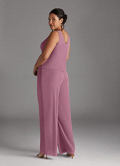 Azazie Frances Mère de la mariée Robes Robe Combinaison/Tailleur Pantalon en Maille Découpé Mauve Vintage image13