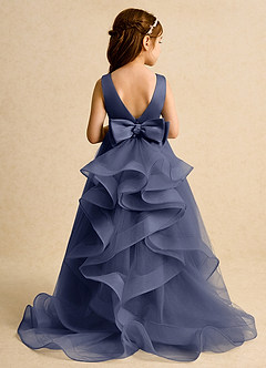 Azazie Lior Flower Girl Dresses Stormy Ball-Gown Pleated Tulle Dress image8