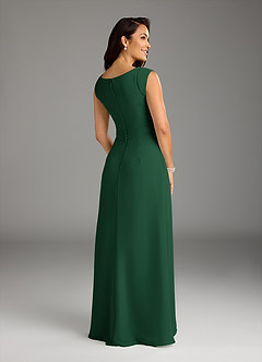 Azazie Bettina Mother of the Bride Dresses Dark Green A-Line Lace Chiffon Dress image5