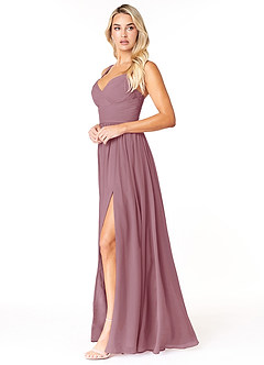 Azazie Chanel Bridesmaid Dresses Vintage Mauve A-Line Pleated Chiffon Dress image3